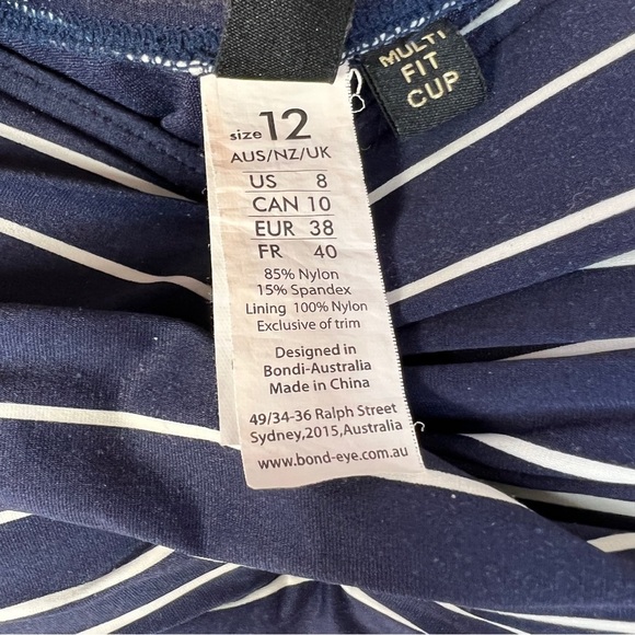 Bond Eye Nip Tuck Sorrento Stripe One Piece Size 8 Women’s Swimsuit - Picture 5 of 9